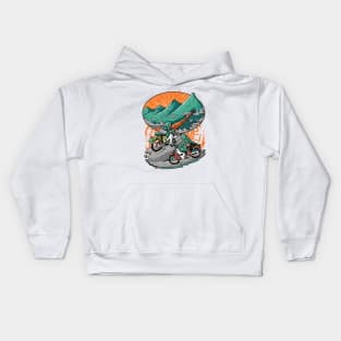 Turtle Biker Artwork Kids Hoodie